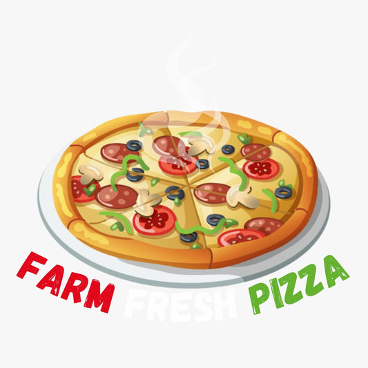 D'aromas Farm Fresh Pizza Sticker & Sun Board for Glass & Wall