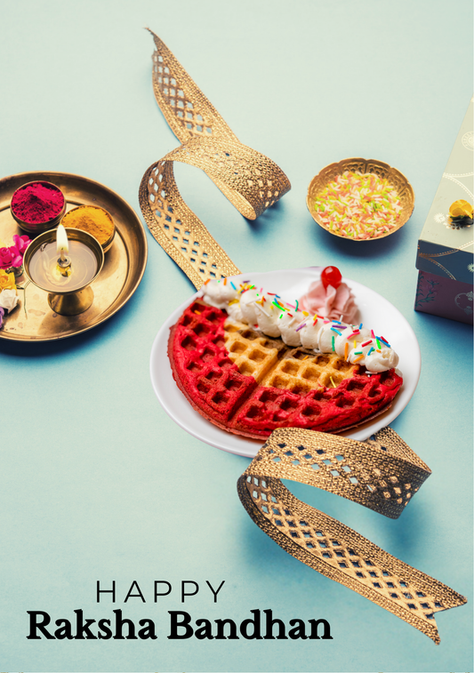 D'aromas Waffle Rakhi Sticker & Sun Board