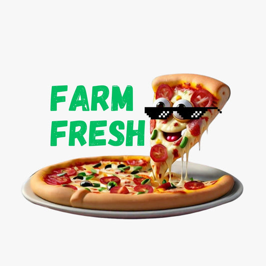 D'aromas Farm Fresh Pizza Sticker & Sun Board for Glass & Wall