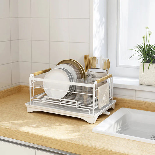 Premium Dish Rack Single Layer - White