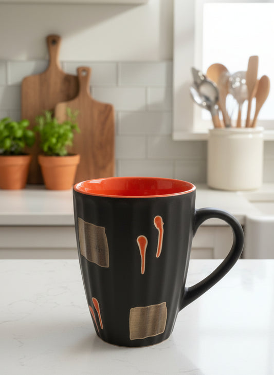 Abstract Drip & Block Pattern Mug