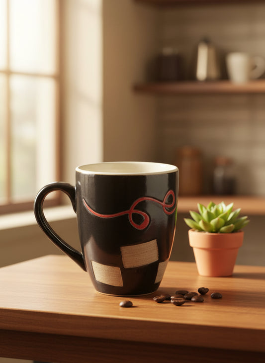 Artistic Swirl Pattern Ceramic Mug