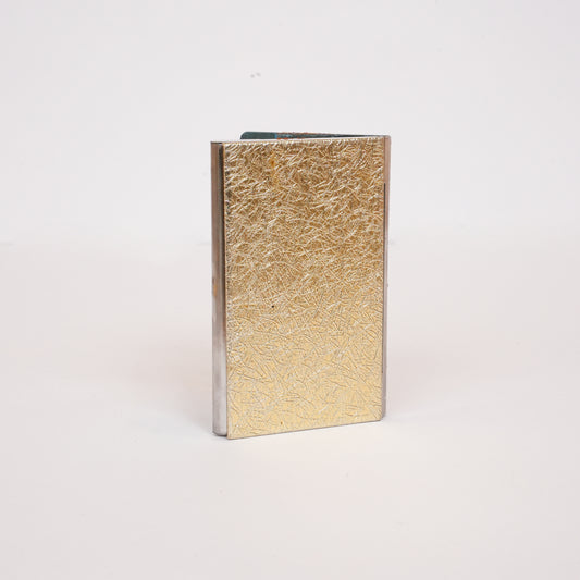 Elegant Textured Card Holder in Gold