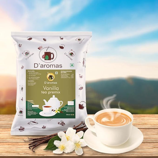 Vanilla Tea Premix Powder 5kg - Get 2 Free Green Stripe Mug