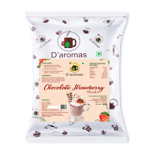 D'aromas Premium Chocolate Strawberry Flavored Milk Shake Premix
