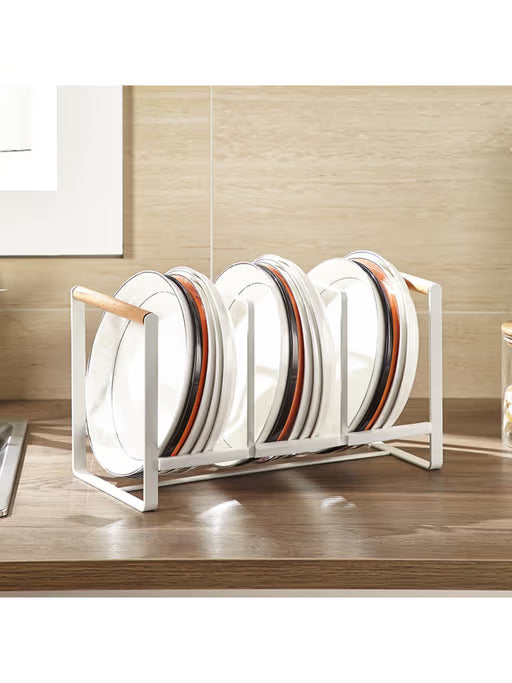 Premium 3-Compartment Plate Rack