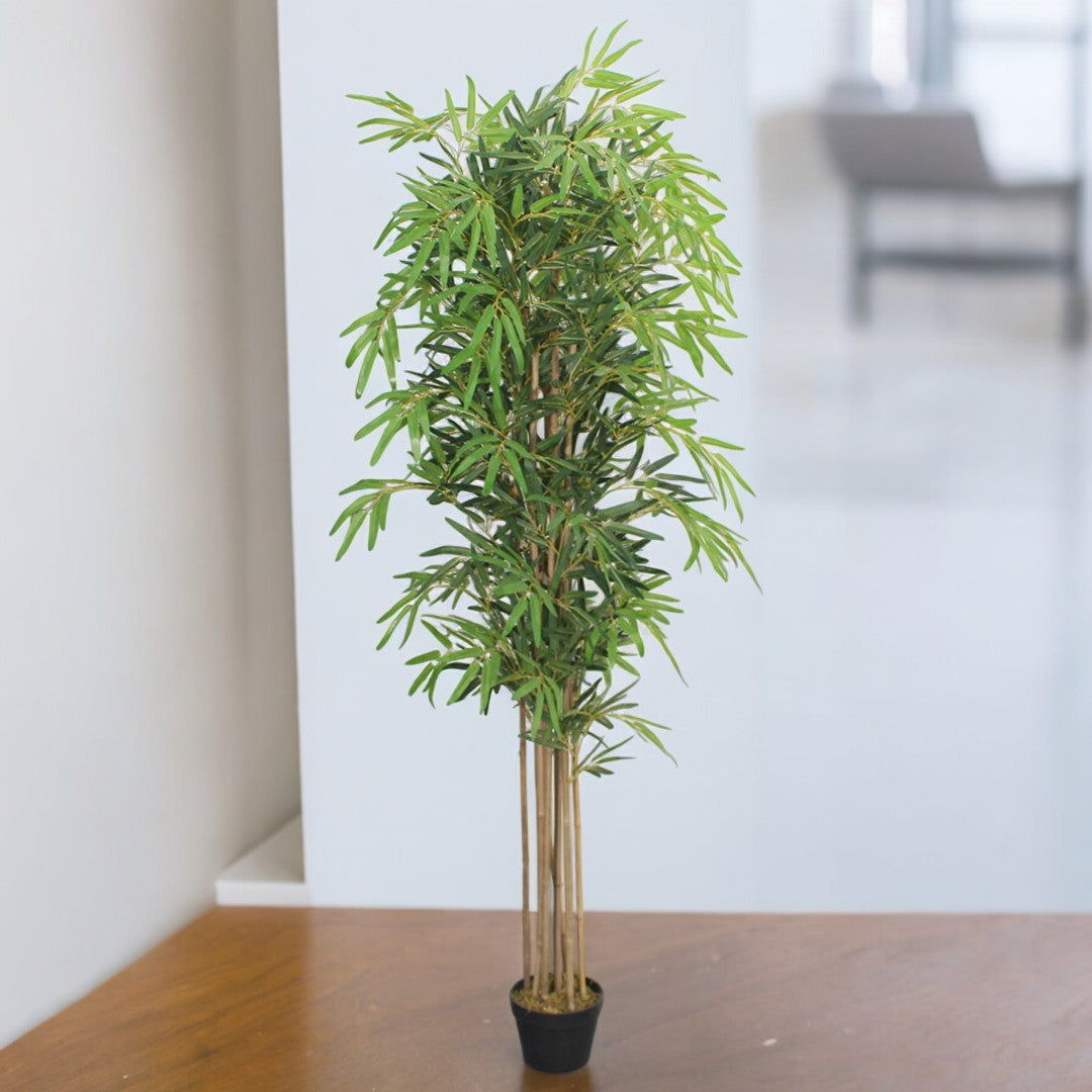 artificial bamboo plant with pot D'aromas Peva Bamboo Real Touch Artificial Plant Without Pot