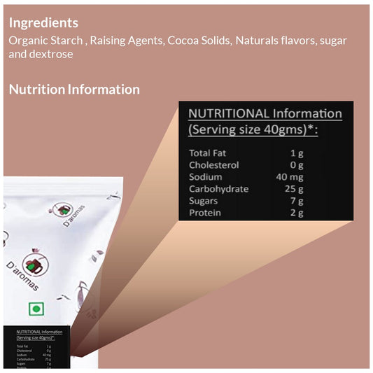 D'atomas product packaging with ingredients and nutritional information on a brown background
