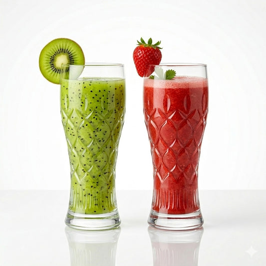 D'aromas Textured Tall Drinking Beer Glass Set of 6 (350ml) | Premium Embossed Design Juice, Beer & Mocktail Glass | Crystal Clear Durable Glassware for Home, Café & Restaurant