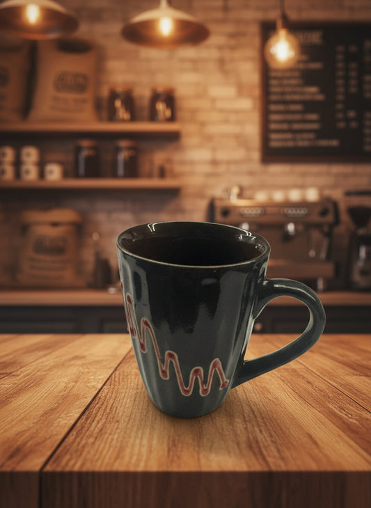 Wave Pattern Ceramic Mug