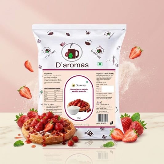 Strawberry Belgian Waffle & Pancake Mix (Maida)