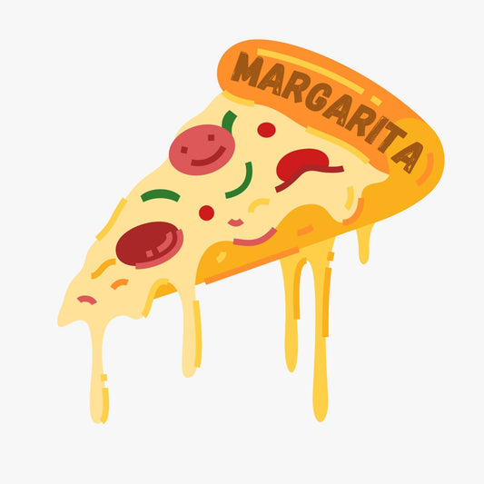 D'aromas Pizza Slice Sticker & Sun Board for Glass & Wall