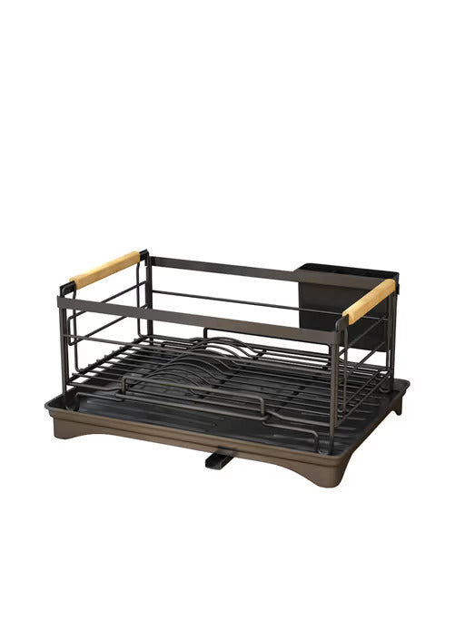 Premium Single Layer Dish Rack - Black