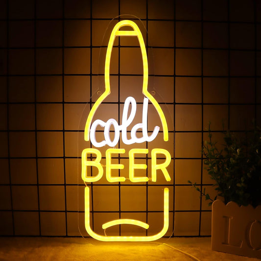 Beer Bottle Design Neon LED Light