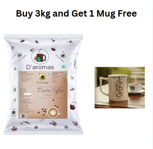 Mocha Coffee Powder Premix 3kg - Get 1 Free Urban Spiral Mug