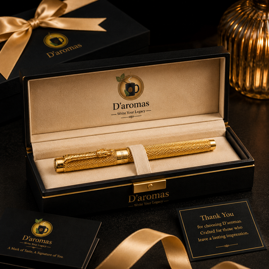 Elegant Dragon Pens in Gold