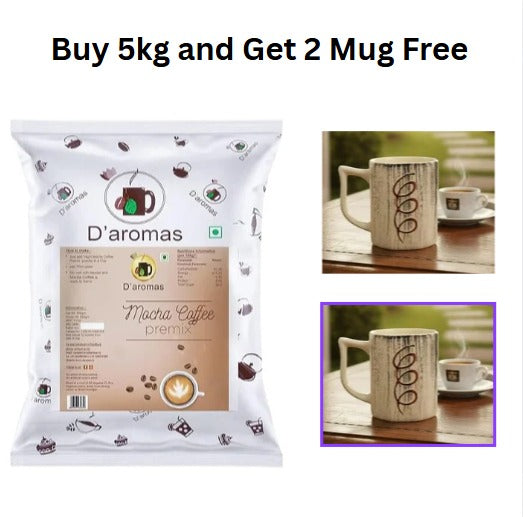 Mocha Coffee Powder Premix 5kg - Get 2 Free Urban Spiral Mug