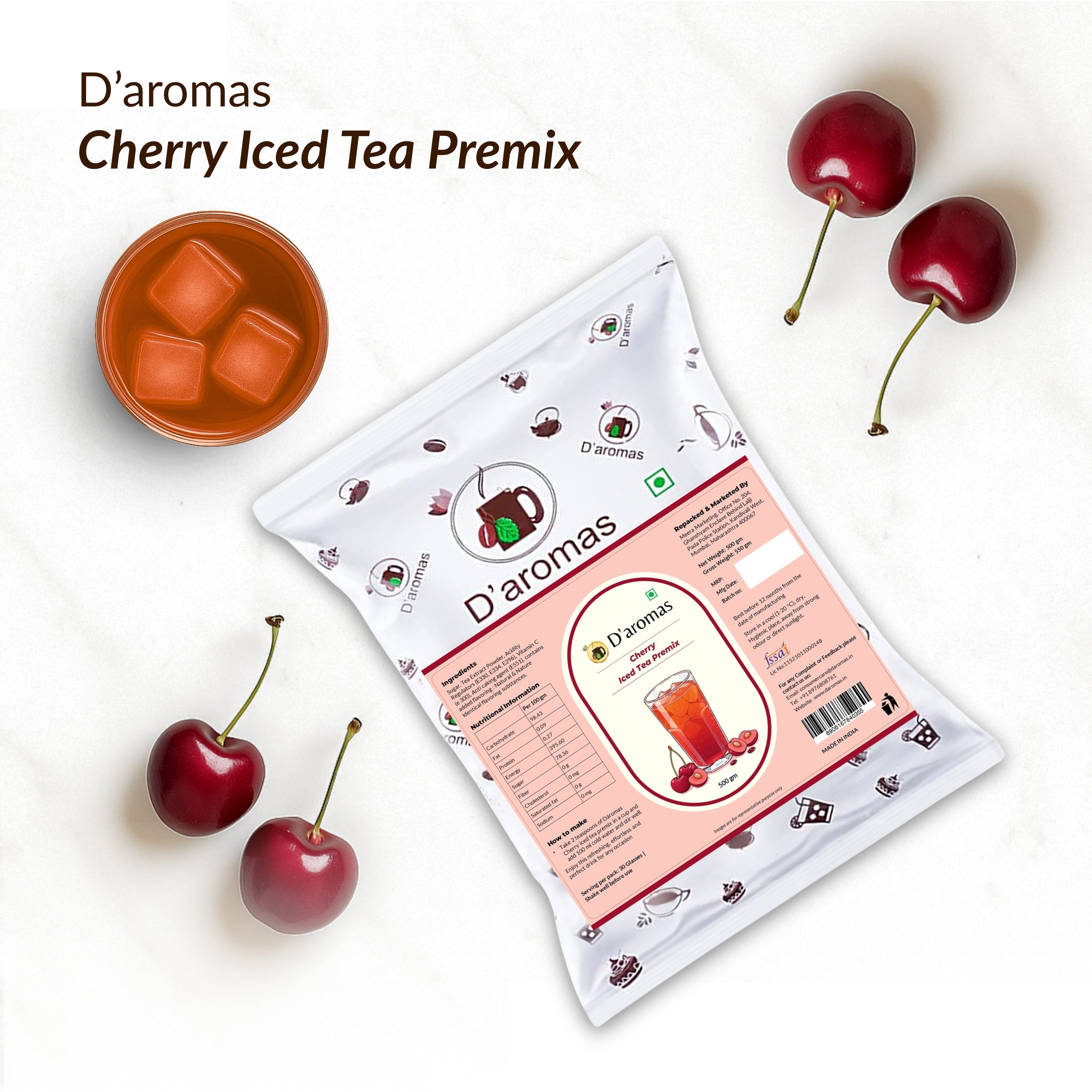Cherry Ice Tea Premix – Daromas