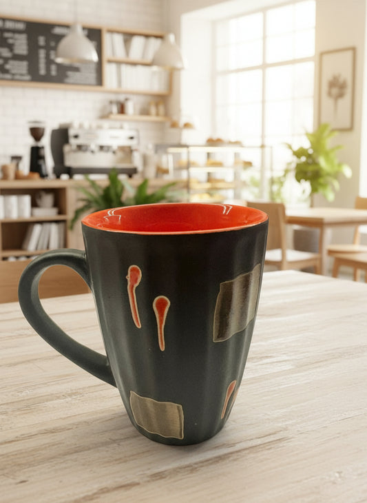 Abstract Drip & Block Pattern Mug