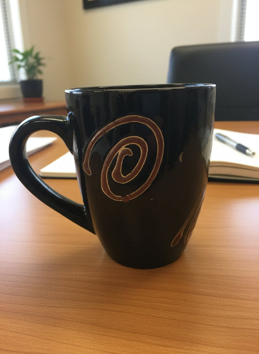 Artisan Spiral Pattern Coffee Mug