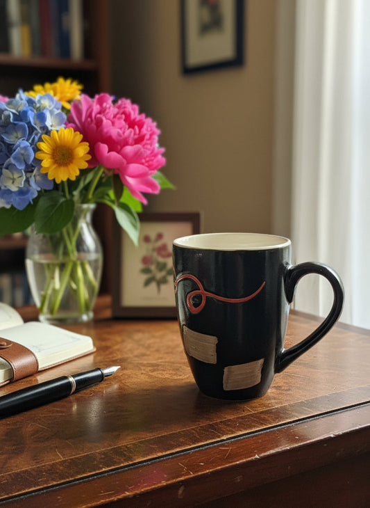 Artistic Swirl Pattern Ceramic Mug