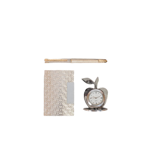 Pen, Card Holder & Clock Set