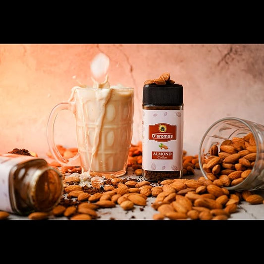 Instant Coffee Powder with Almond Flavour 50g Bottle