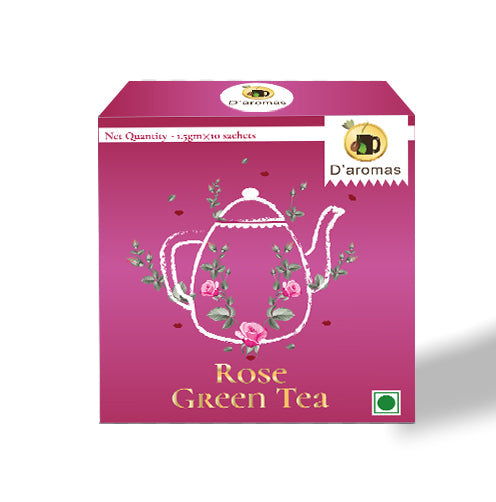 Rose Green Tea 10 Tea Bags