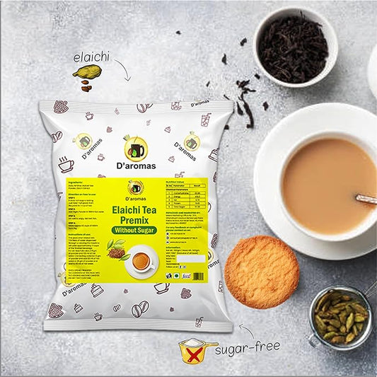 Sugar-Free Premium Elaichi (Cardamom) Tea Premix 1kg – Get 1 Free Sunset Splash Mug