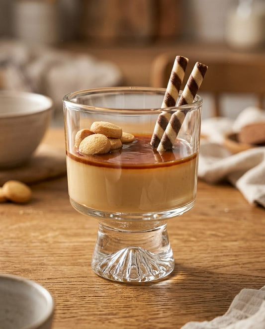 D’aromas Dessert Glass Bowl with Base Set of 6 (280ml) | Premium Clear Ice Cream, Pudding & Sundae Serving Glass | Footed Dessert Cup for Home, Café & Restaurant Use