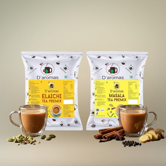 Tea Premix Combo Pack – 2 Flavors (Masala & Elaichi) | 1kg Each | 2kg Value Pack for Café & Home