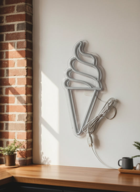 Ice Cream Design Neon LED Light