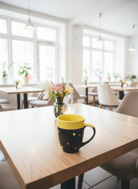 Modern Drip & Dot Coffee Mug