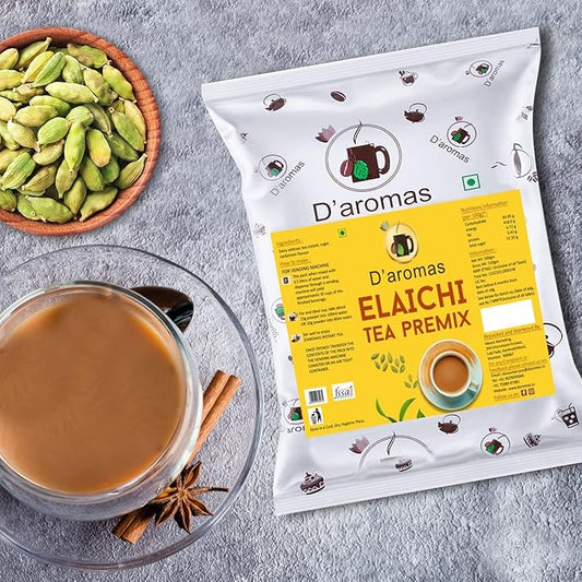 Sugar Free Premium Elaichi/Cardamom Tea Premix 10kg – Get Pack of 6 Free Desi Tradition Set