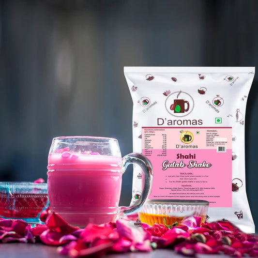 D'aromas Premium Shahi Gulab Flavored Milk Shake Premix