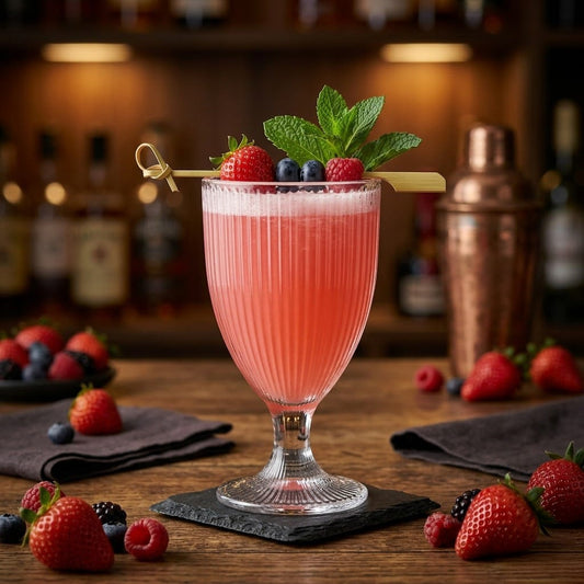 D'aromas Ribbed Design Mocktail Glass Set of 6 (180ml) | Clear Drinking Glasses for Juice, Cocktail & Soft Drinks | Premium Durable Glassware for Home, Café & Restaurant
