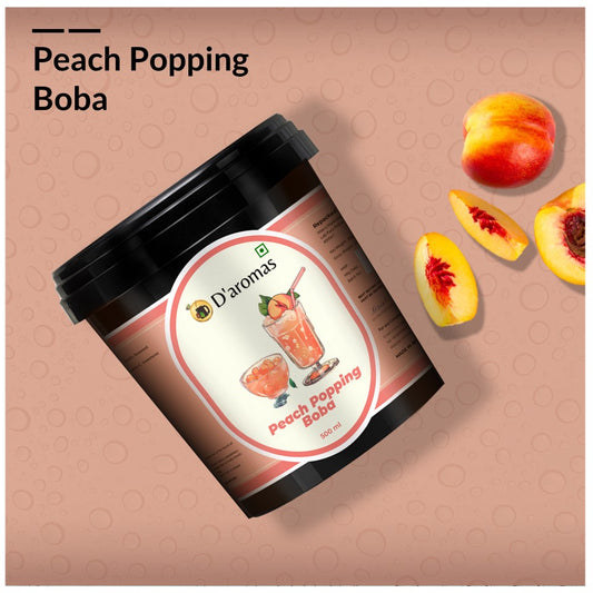 Peach Fruit Flavored Popping Boba