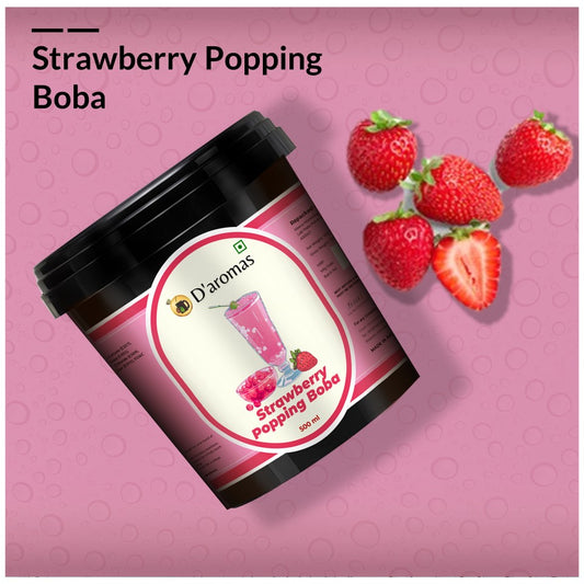 Strawberry Fruit Flavored Popping Boba