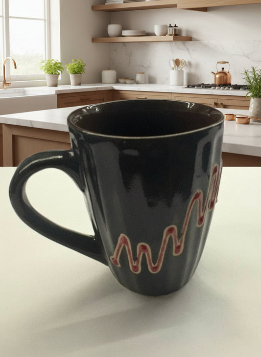 Wave Pattern Ceramic Mug