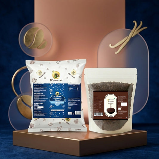 Baking Combo Pack –  Plain Whipping Cream & Chocolate Sprinkles | 1kg Each | 2kg Value Pack for Bakery, Café & Home