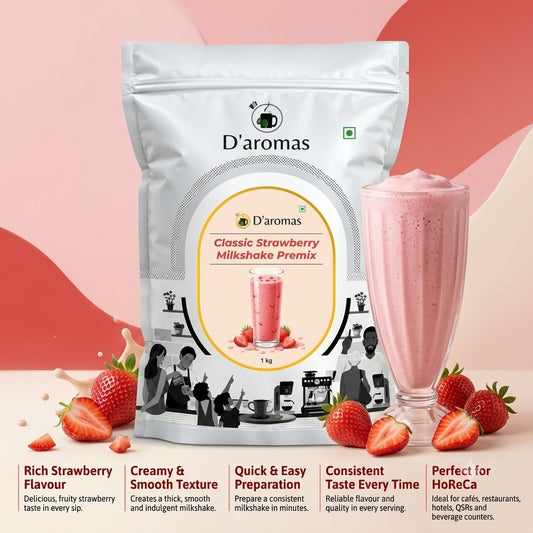D’aromas Strawberry Milkshake Premix (Artificial Strawberry Flavor)