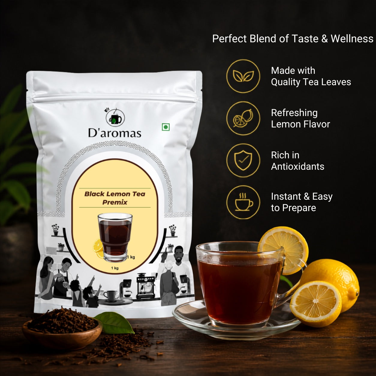 black lemon tea premix