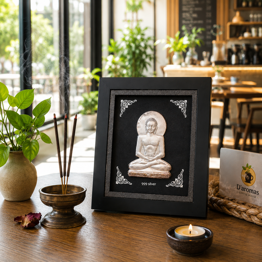 Silver Jain Mahavir Frame