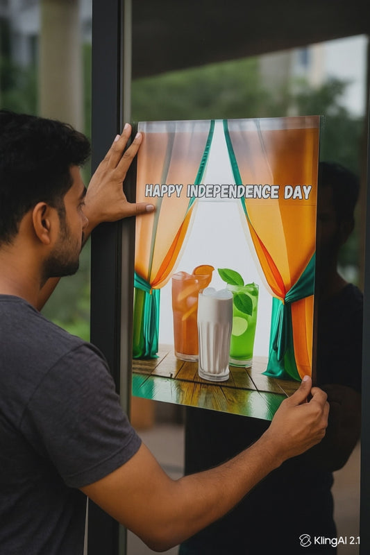 D'aromas Ice Tea Independence Day Sticker & Sun Board