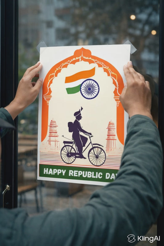 D'aromas Happy Republic Day Sticker & Sun Board