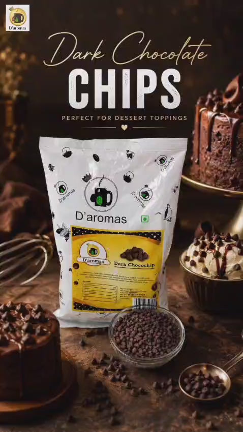 D'aromas Dark Chocolate Chips for Cake Decoration