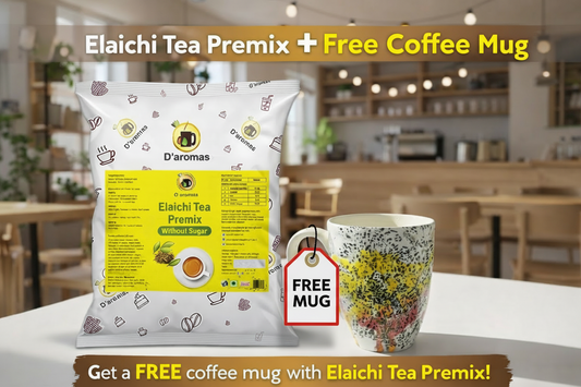 Sugar-Free Premium Elaichi (Cardamom) Tea Premix 1kg – Get 1 Free Sunset Splash Mug